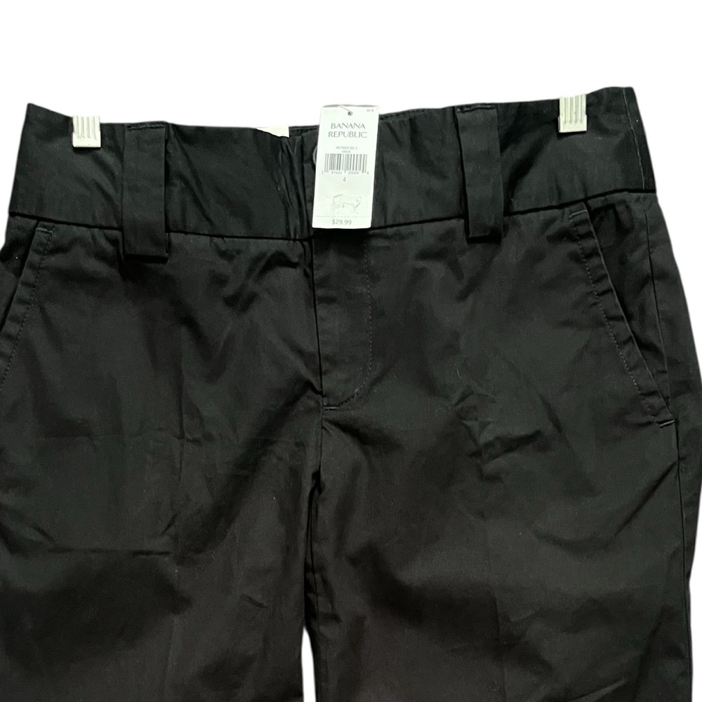 BANANA REPUBLIC Harrison Fit Cropped Stretch Black Pants Size 4 NWT - Picture 3 of 11